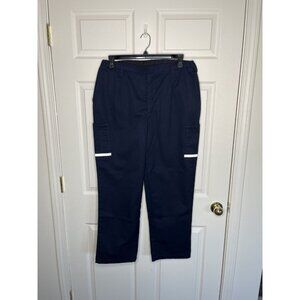 FedEx Work Pants 16x31 Navy Blue Reflective Stan Hermon Actual 18x30